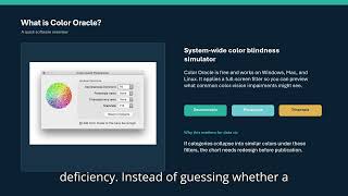 How to use Color Oracle to identify color accessibility issues Profile
