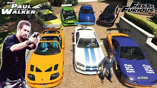 GTA 5  Stealing Fast And Furious 'Brian O'Connor' Cars with Michael | (GTA V Real Life Cars #44)