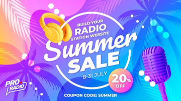 Your Radio Station Needs This: Summer Sale on Pro Radio Websites! #radio #wordpress #radiostation