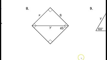 Day 14 HW - 1 to 13 - Special Right Triangles and Pythagorean Triples