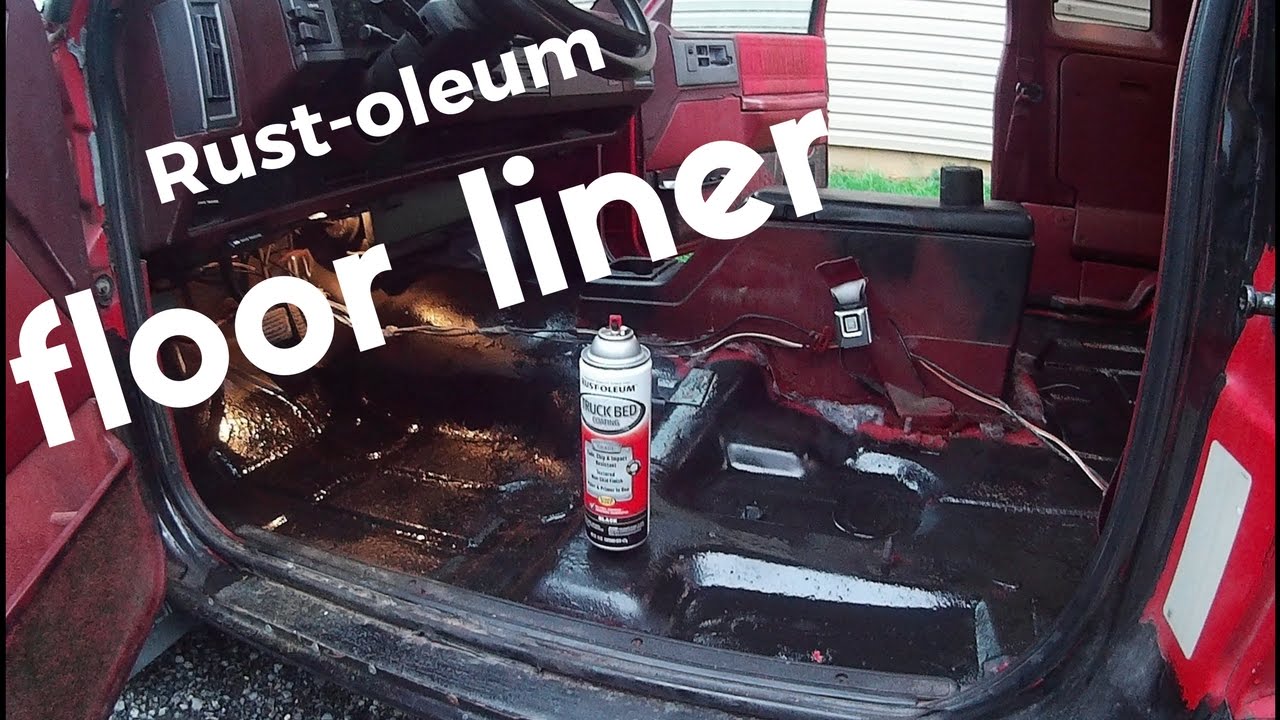 Spraying my floor with bedliner YouTube