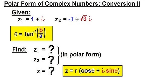 PreCalculus - Polar Coordinates (26 of 35) Complex Numbers: Conversions II