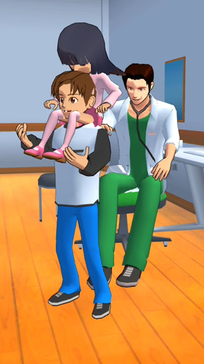Yuta pergi untuk memvaksinasi adiknya 🤣#shorts #sakuraschoolsimulator #cartoon #animation #viral