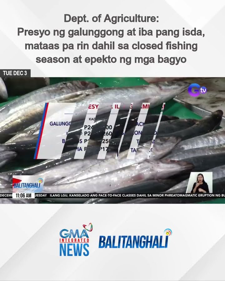 Dept. of Agriculture - Presyo ng galunggong at iba pang isda, mataas pa rin... | Balitanghali