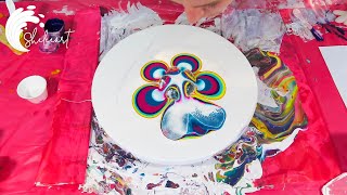 104. Sheleeart - Watch how my recipe works with this hybrid, bottle base / bloom fluid art pour