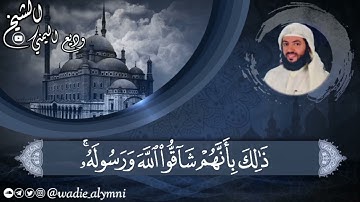 { إذ تستغيثون ربكم فاستجاب لكم } || تلاوة ابداعية قمة في الجمال من سورة الأنفال - الشيخ وديع اليمني