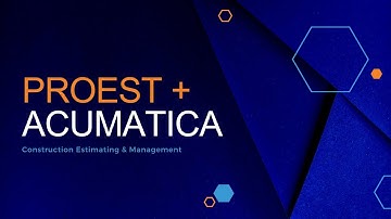 Construction Estimating and Management with ProEst and Acumatica