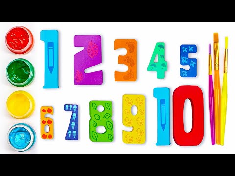 Let's Draw and Color Numbers | Learn Counting 1-10 for Kids | Preschool Toddler Learning Video