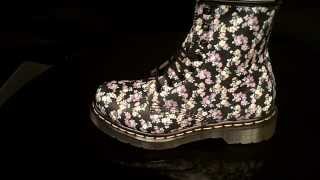 Dr Martens 1460 Flower Boots Black Mini Tydee