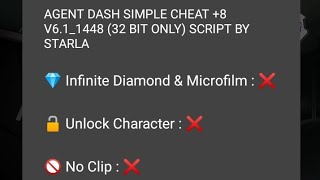 Famous AGENT DASH MOD MENU SCRIPT Wealth