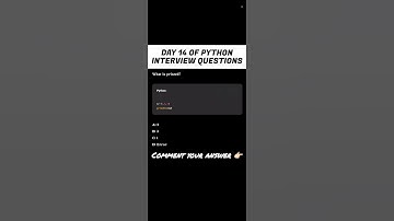 Day 14 | Python Interview prep | Tricky question #shorts #shortvideo #ytshorts #effectking #trending