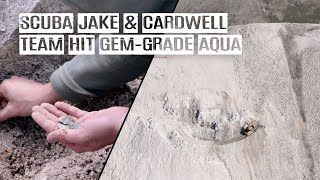 Treasure hunter Scuba Jake strikes gem-grade aquamarine with the Cardwell team on Mt. Antero.