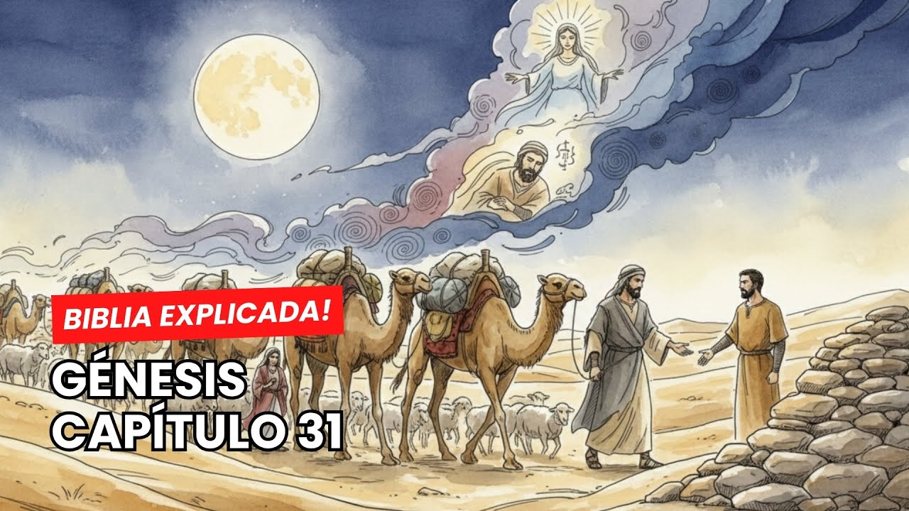 Génesis 31 explicado: Jacob huye de Labán y Dios lo protege | La Biblia Capítulo a Capítulo