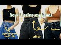 EASY WAYS TO DOWNSIZE JEANS! + Agolde criss cross jeans thrift flip ep. 8