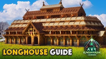 HUGE All-in-One Viking Longhouse | Building Tutorial | ARK: Ragnarok Ascended