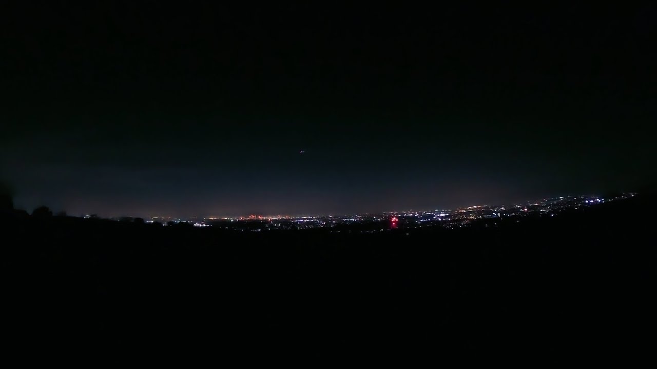 Manchester Night Skyline UK - Bonfire Night - Entire City View - Natural Audio