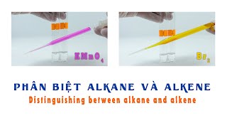 Distinguish between alkane and alkene (using hexane (C6H14) and hexene (C6H12))