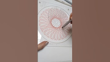 Aesthetic Spirograph Art - Part 1 - Red ♥️ #creative #ytshorts #spirograph