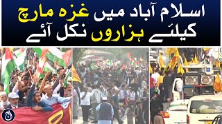 Jamaat-e-Islami initiates Gaza march, caravan begins to arrive - Aaj News