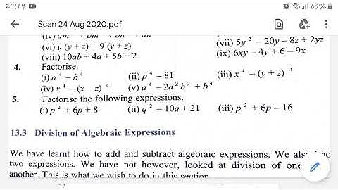 Exercise 13.2 factorisation class 8th