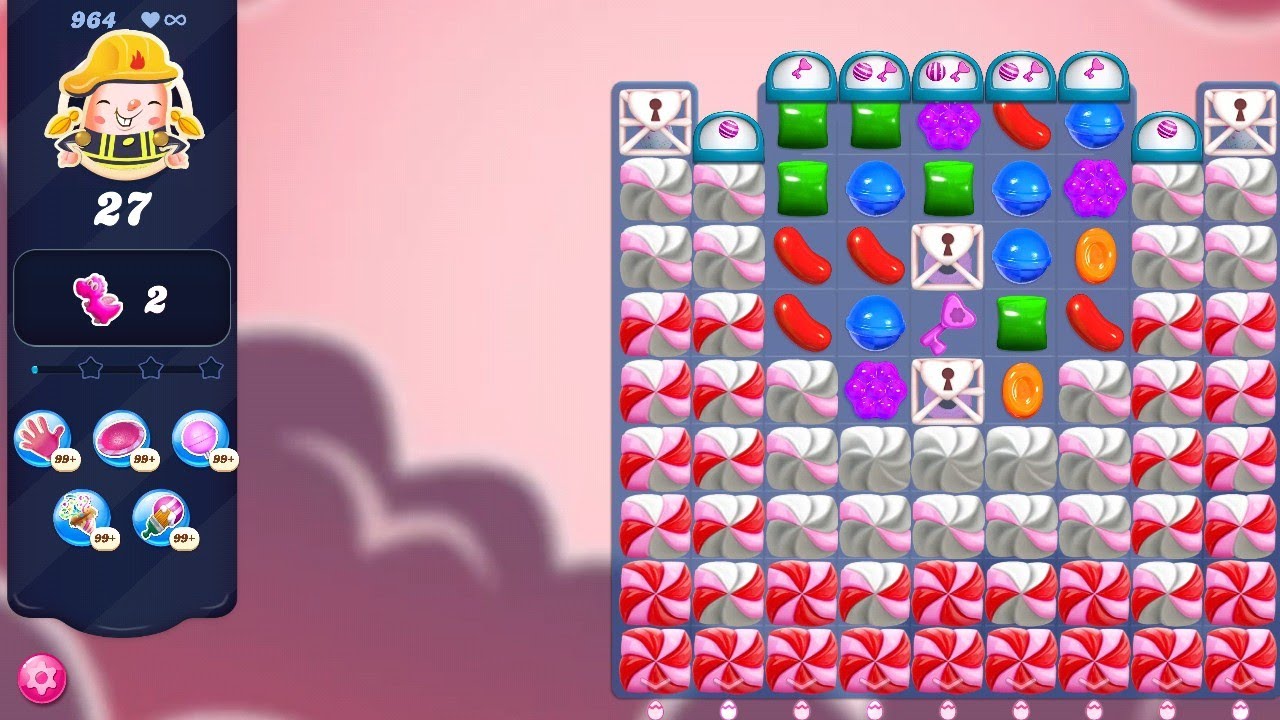 Candy Crush Saga Level 964 - YouTube