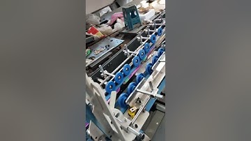 GSF 650 Folder gluer machine test pre fold box at factory workshop