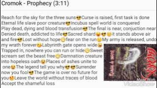 Cromok prophecy