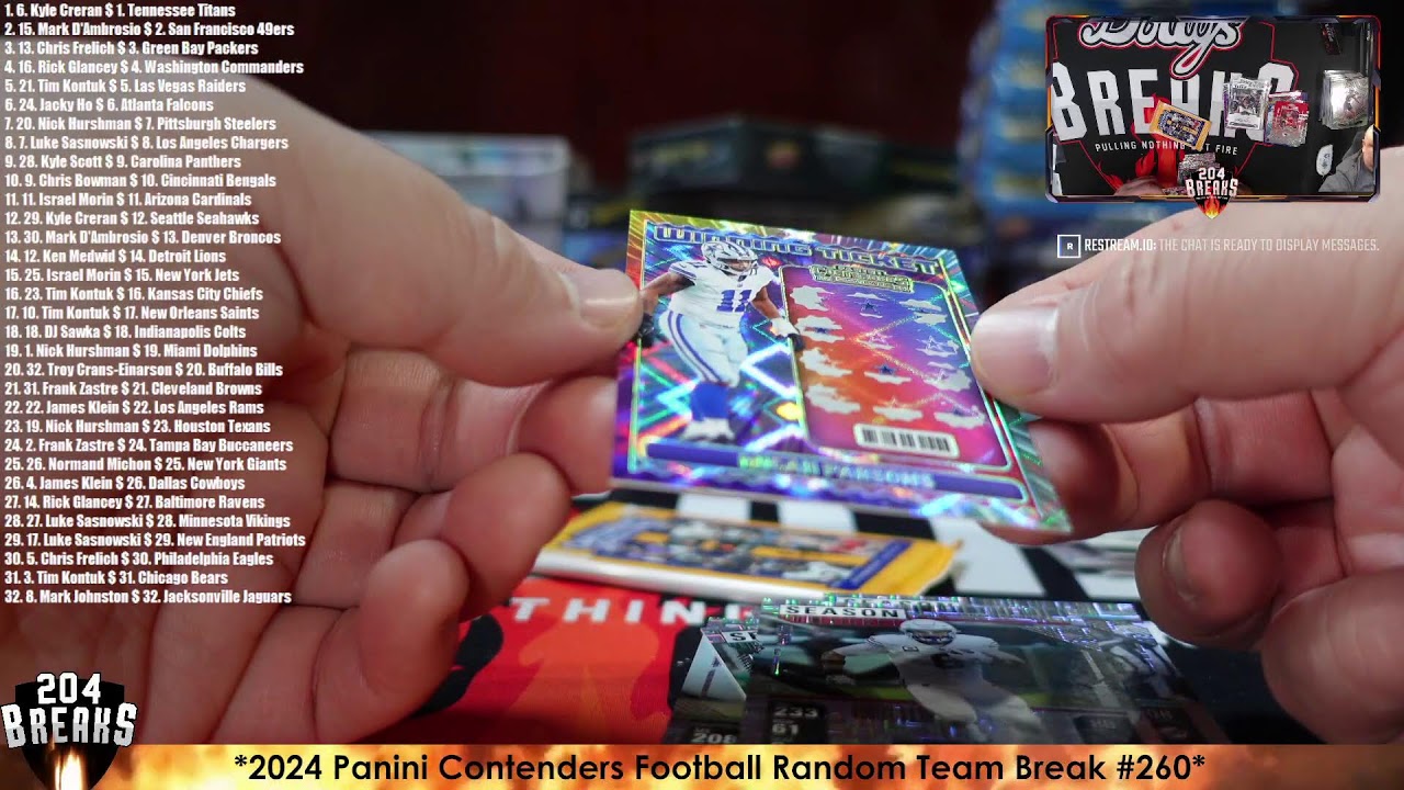 *2024 Panini Mosaic No Huddle Football Random Team Break 