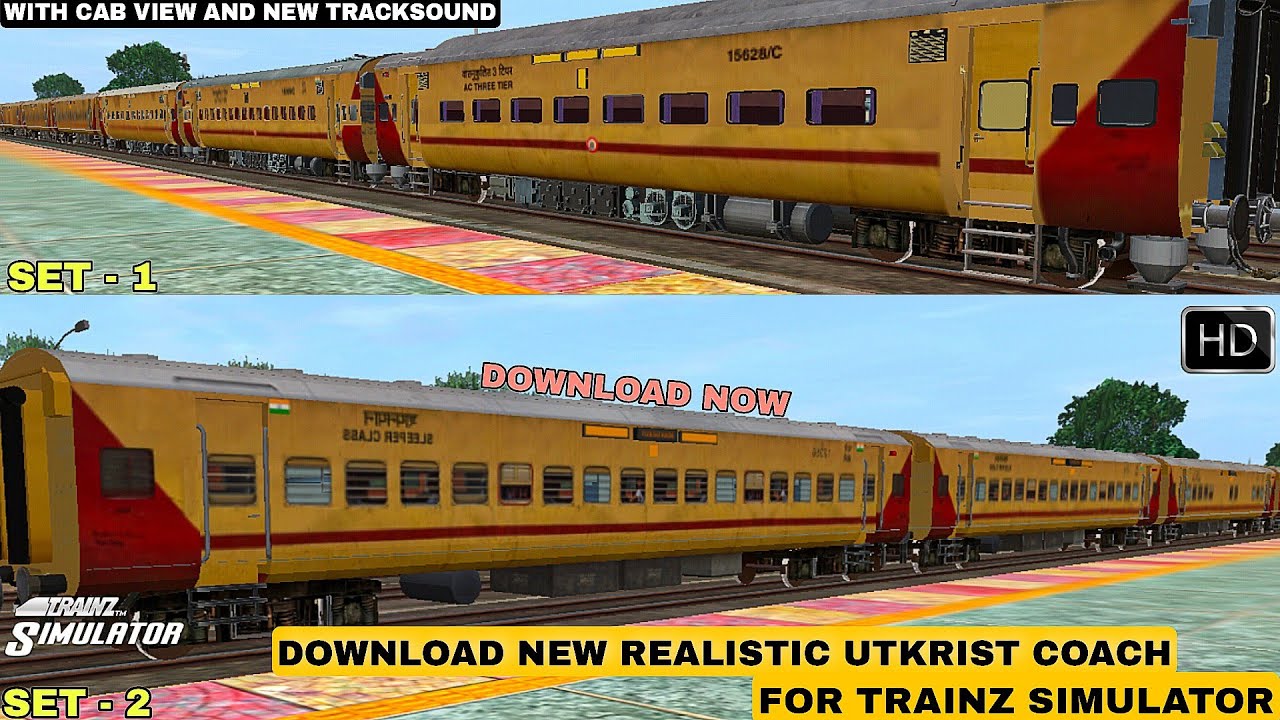 #Download new Realistic Utkrist Coach For Trainz Simulator Android | With Cab view Tracksound ect