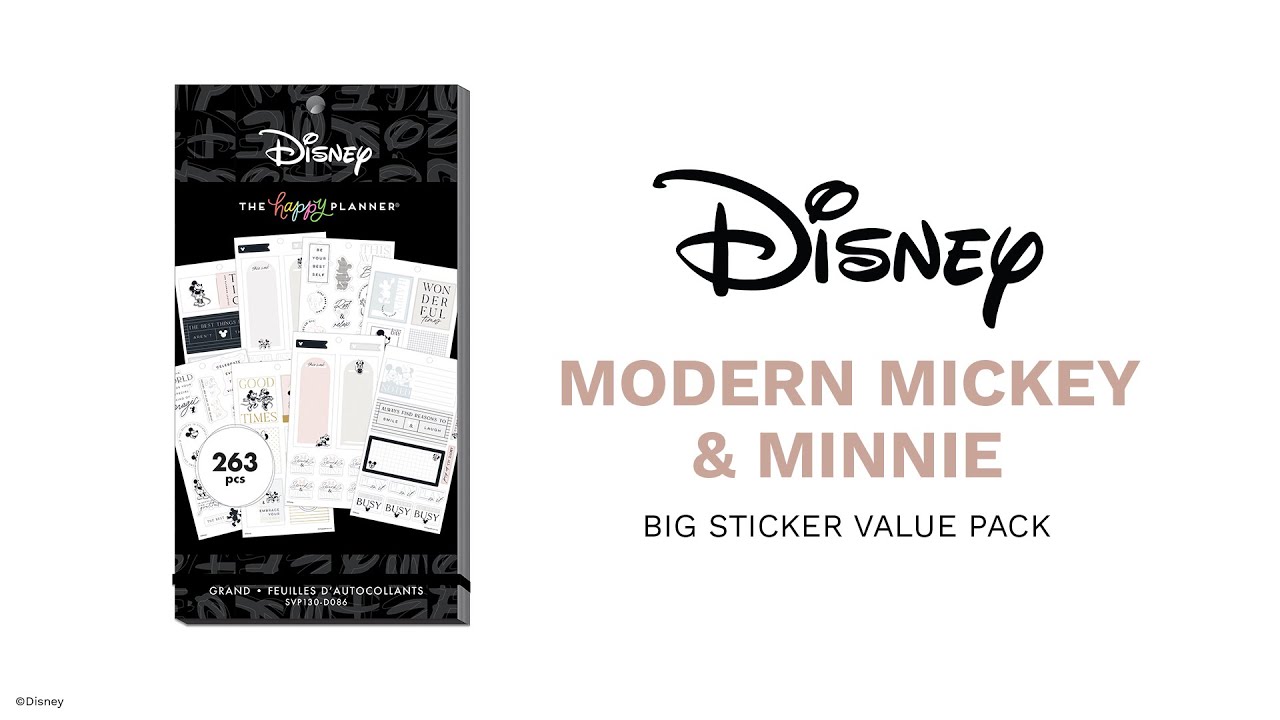 MAMBI Disney Happy Planner Stickers Mickey Minnie Mouse