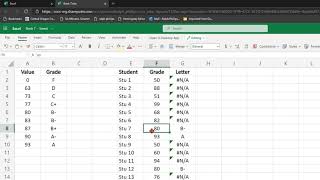 Use the XLOOKUP Function in Excel to Display Letter Grades Based on Numeric Scores