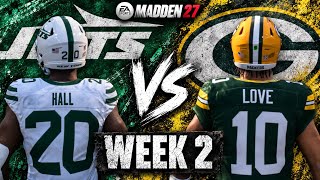 Packers vs Jets Week 2 Simulation | Madden 27