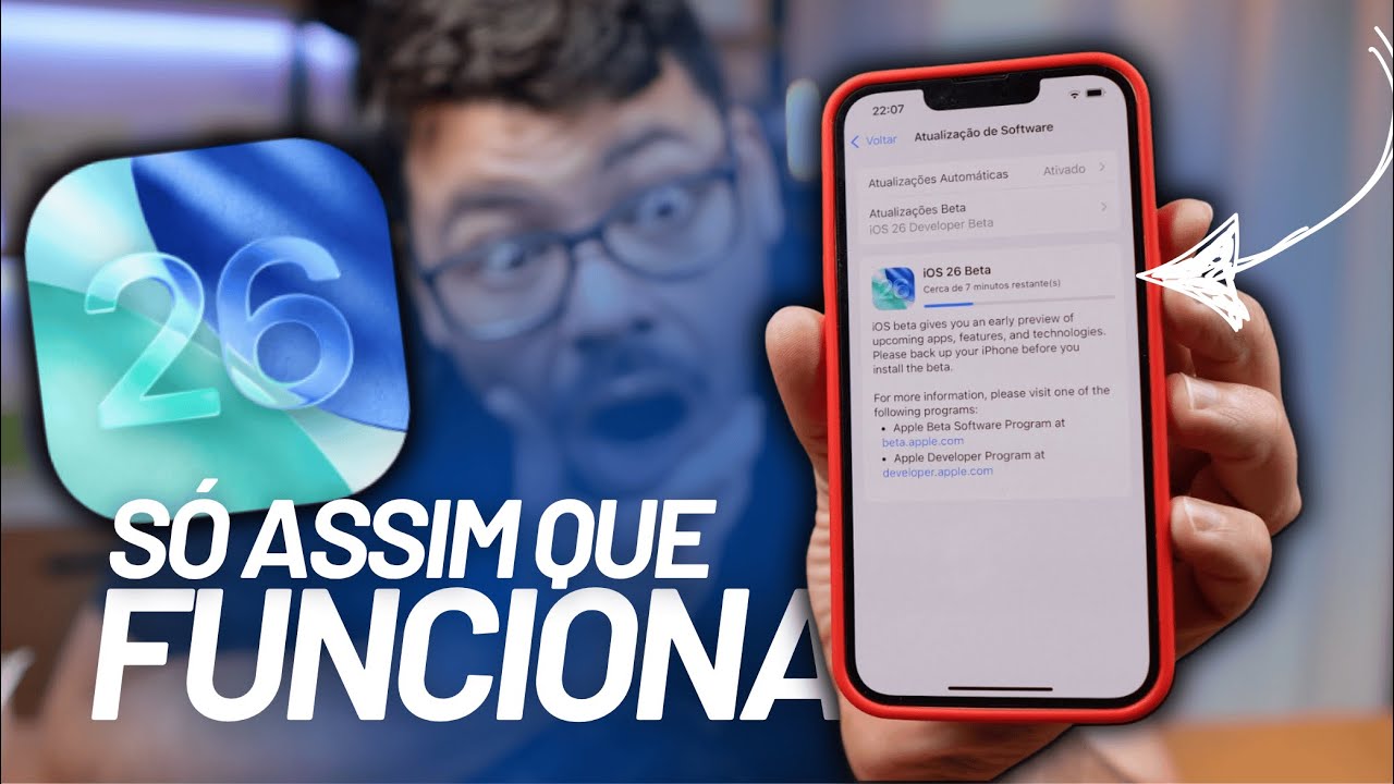 Como Atualizar o IPHONE para o NOVO IOS26 sem PC, RÁPIDO e FÁCIL e de ...