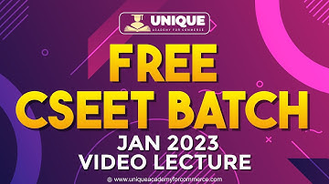 Free CSEET Batch For Jan 2023 | 100% Preparation | CSEET Video Lectures