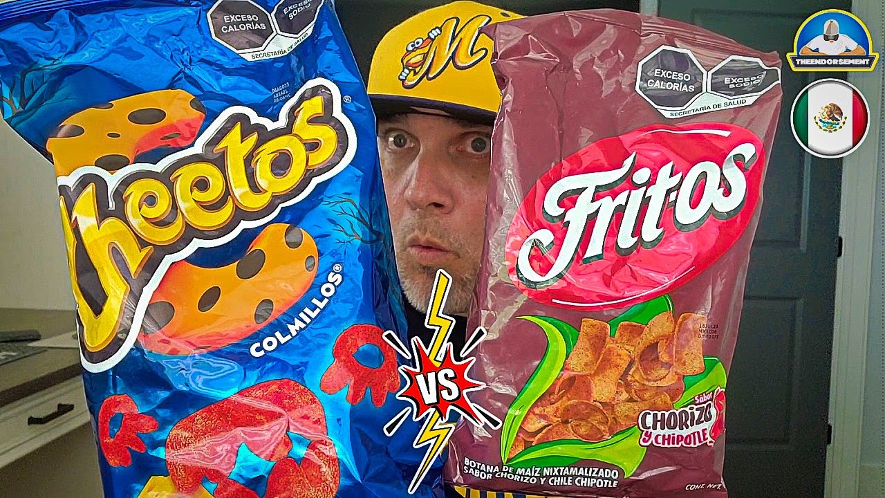 Mexican Cheetos® VS Mexican Fritos® Colmillos VS Chorizo y Chipotle