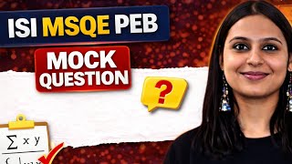 ISI MSQE PEB PRACTICE QUESTION | ISI MSQE ECONOMICS COACHING | MA ECONOMICS ENTRANCE COACHING