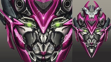 How to Model a Female Robot Head Transformers Style 01 of 06