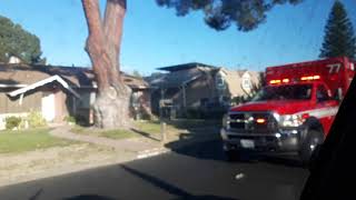 LAFD Ra77 code 3/arrived