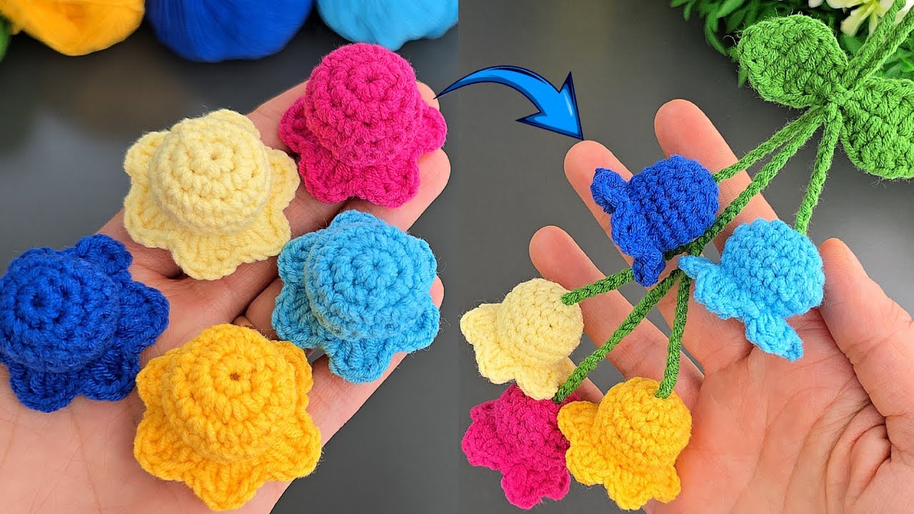 VERY NICE IDEA !✔Make MONEY with This SUPER EASY Crochet Mini Flower Keychain!