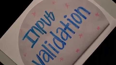 Input Validation