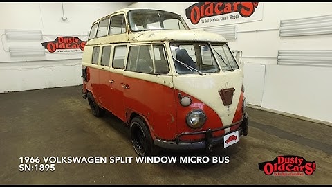 DustyOldCars 1966 Volkswagen Split Window Micro Bus Custom SquareBack Top SN:1895