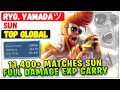 11.400+ Matches Sun, Full Damage EXP Carry [ Top Global Sun ] Ryo. Yamadaツ - Mobile Legends Build