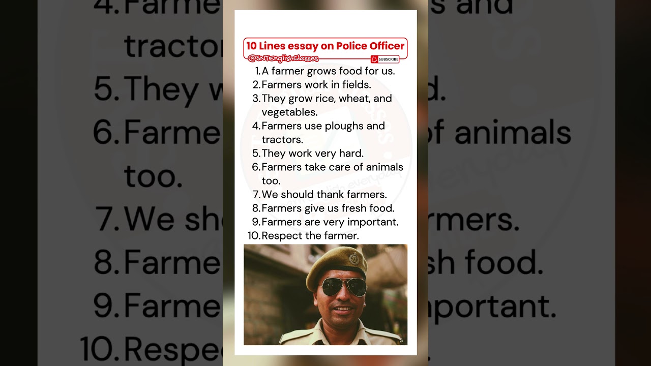 10 Lines Essay on Police | 10 Lines on Police Officer | 10 Lines Essay on Policeman