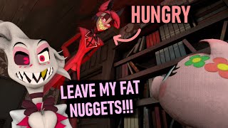 Hungry Alastor And Fat Nuggets - Hazbin Hotel Fanmade 3D Animation