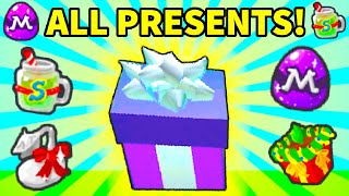 All Present Gift Box Rewards Beesmas 2022 2023 All Presents In Bee Swarm Simulator Rewards