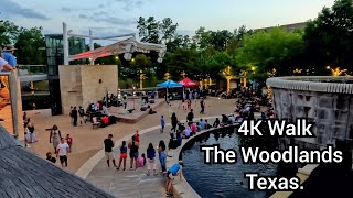 4K #1 The Woodlands Texas Houston Texas summer walking tour waterway