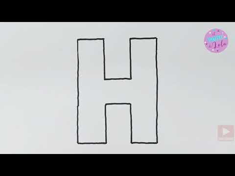 CÓMO DIBUJAR LA LETRA H En imprenta #comodibujarlaletrah