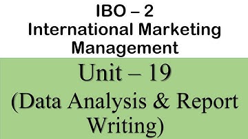 Unit-19 || Data Analysis & Report Writing || IBO-2 || Scoremax+