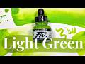 Using Daler Rowney FW Ink Light Green!