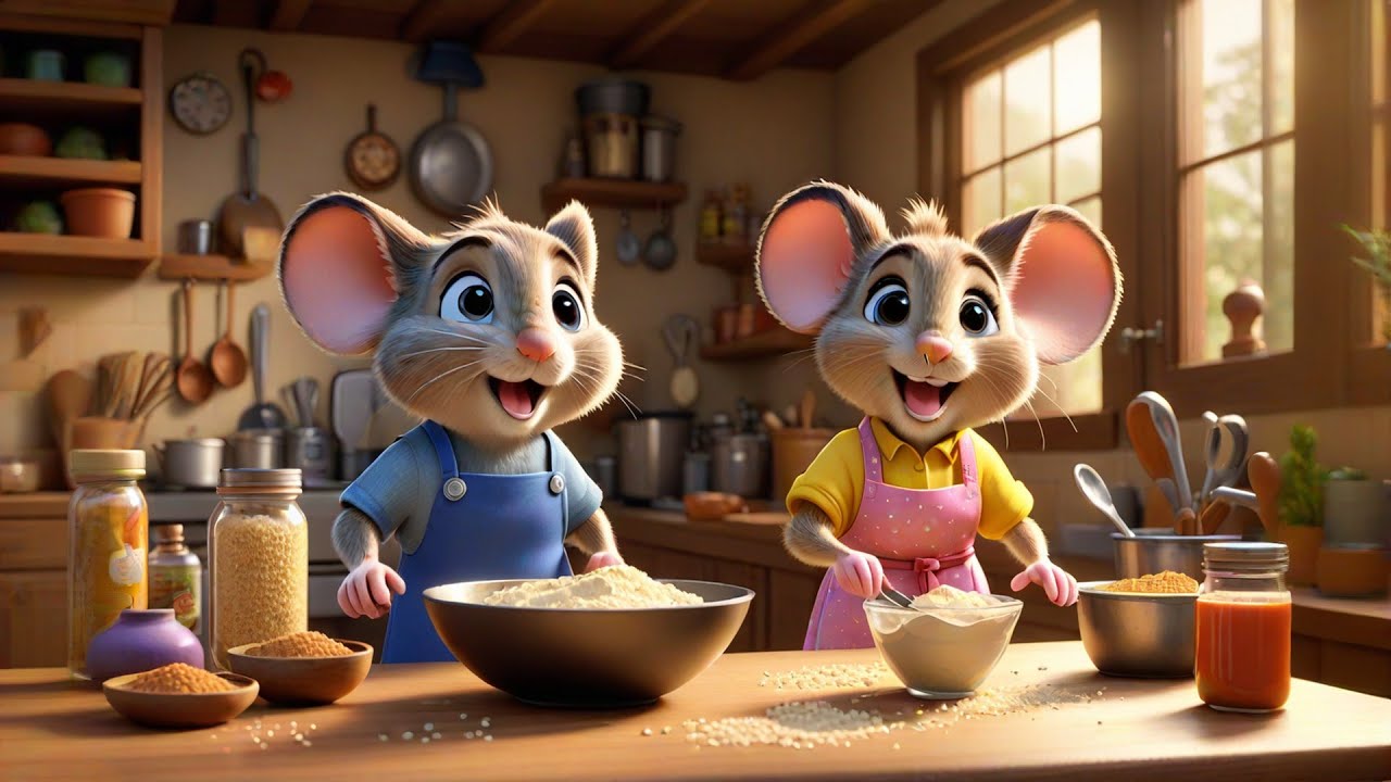 Six Little Mice Bake a Cake | Baking Song for Kids | Counting and Fun Kitchen Rhyme  Preschoolers